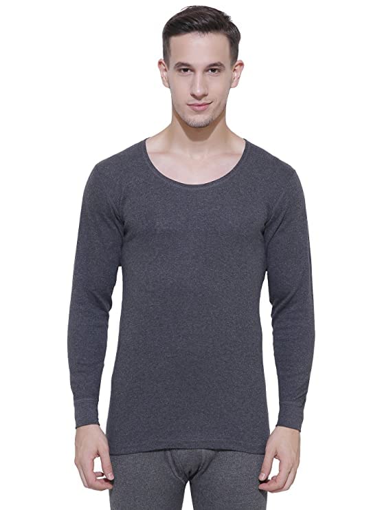 Men's Cotton Solid Thermal Top (Charcoal, 110 cm-4XL)-image-47
