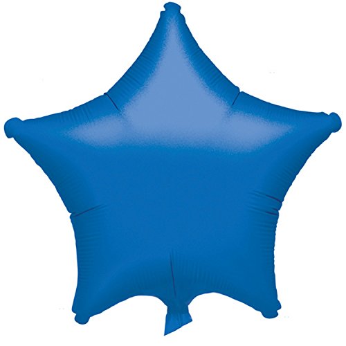 Royal Blue Solid Star Foil Balloon 20", Bulk