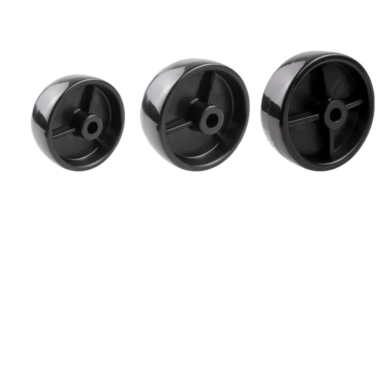 MXXDMOPD 4 Pieces/lot 2""/2.5""/3"" Light Black PP Caster M12 Screw Spinner with Brake bearingless Plastic(Single,2 Inch)