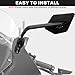XINGWU Large Motorcycle Mirrors Adjustable Rearview Stealth Mirrors for Ninja 650 Ninja 500 Ninja 400 ZX6R ZX10R ZX4RR CBR1000 CBR300R CBR500R CBR600RR GSXR1000 R15 R25 YZ Wind Wing Side Mirror
