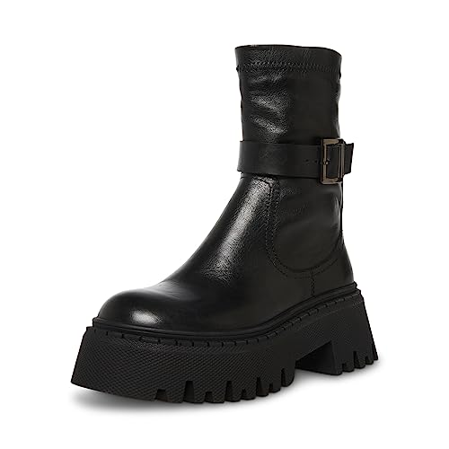 Steve Madden Womens Everly Lug Sole Ankle Boot Combat & Lace-Up Boots