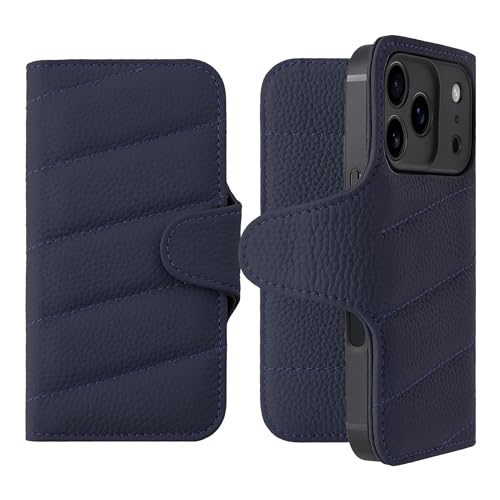 HANATORA for iPhone 16Plus �P�[�X �蒠�^ �{�v �X�}�z�P�[�X �X�}�z �L���e�B���O �{�^������ �V�������N�J�[�t���U�[ �M�t�g �}�O�l�b�g�Ȃ� �l�C�r�[ QH02T-16Plus-Navy