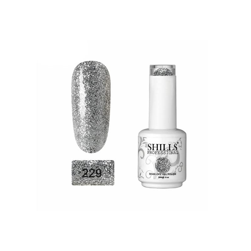 Image of Shills Professional Uv /Led Soak Off Gel Polish (Gel Nail Polish) Glossy Finish Nail Polish Color Shade 229, 15 Ml