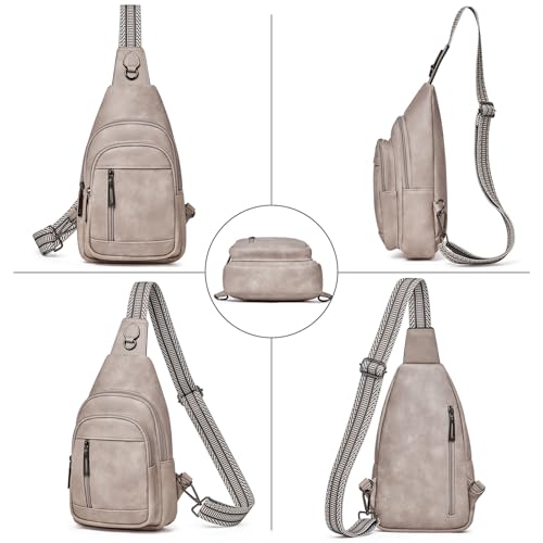 Image of cakang Womens Sling Bag Crossbody Bags for Women Vegan Leather Sling Backpack Daypack Fanny Pack Crossbody Purse Travel