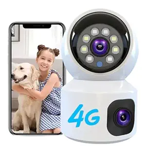 MAYUMI 2-Way Audio| Night Vision| AI Human Detect| Motion Alert|Cloud & SD Record| SD Card Support Upto 256GB| Indoor CCTV | 4G 5+5MP CCTV Security Camera 360 Pan & Tilt| Dual Lens/Dual View