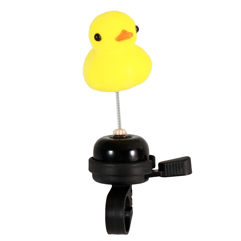 Amazon | TAOHUAJIANG ボブルヘッド イエロー アヒル バイク ベル バネ