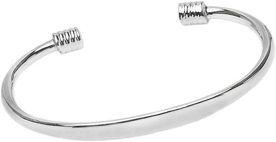 Men's Women's Silver Torque Bangle | 925 Sterling Silver Torque Bangle Bracelet - Classic Silver Bangle For Men and Women