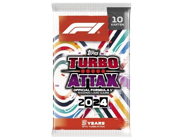 Boîte Mega Tin Topps Turbo Attax F1 2024 - 66 Cartes Dont Michael Schumacher édition Limitée 5 Cartes LE Boîte Mega Tin Topps Turbo Attax F1 2024 - 66 Cartes Dont Michael Schumacher édition Limitée 5 Cartes LE