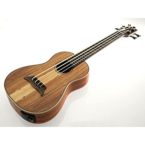 Ukulele Basse Risa Acacia - Les Beatles, Paul McCartney, John Lennon, RIngo Starr, George Harrison Ukulele Basse Risa Acacia