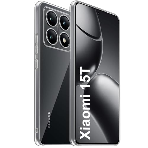 For Xiaomi 15T ケース クリア TPU素材 耐衝撃 衝撃吸収 全面保護 カメラ保護 薄型 軽量 Greerass ソフトカバー 滑り止め 黄ばみ防止 指紋防止 透明 耐久 インストール簡単のサムネイル