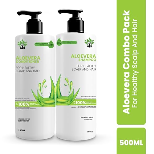 Image of GIR Aloe Vera Shampoo - 250 ML & Conditioner -250 ML- for Silky Smooth Hair & Scalp Nourishment - Combo Pack
