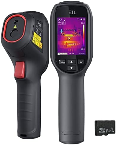HIKMICRO E1L Thermal Imaging Camera, 160 x 120 IR Resolution/19200 Pixels, 25Hz Refresh Rate, Portable Handheld Infrared Thermal Imager with Laser Pointer, -4°F~1022°F Temperature Range