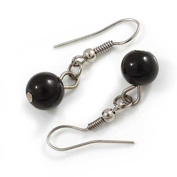 Collar de cerámica negra con pendientes de gota elegantes para lucir un diseño sofisticado 4