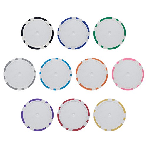 Brybelly 8 Stripe Poker Chip Heavyweight 14-Gram Clay Composite – Pack Of 50 (Black) #TOP3