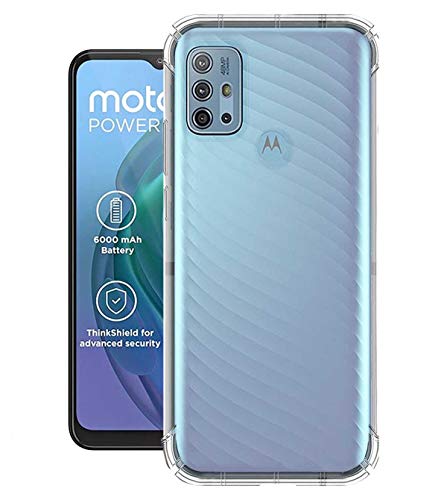 Image of Soft Flexible Silicone Back Cover (Motorola Moto G10 Power, Transparent Case + Screen Guard)