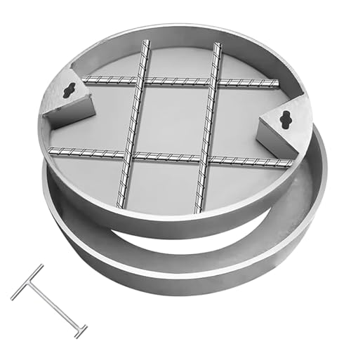 Coperchio Invisibile per pozzetto di Raccolta delle acque reflue - Coperchio di Ricambio in Acciaio Inox a Incasso per pozzetto di ispezione, Ideale per Giardini, patii e parchi - Soluzione