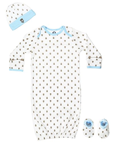 Gerber Baby Boys' Bear 4 Piece Sleepwear Essential Layette Gift Set, Size 0-6 Months