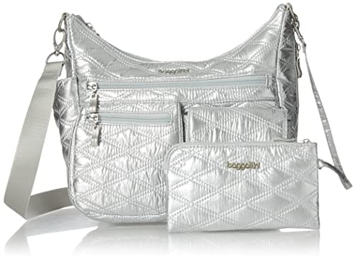 Baggallini Modern Everywhere Bag, Silver Metallic Quilt #TOP5