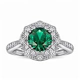 GleaMora Anillo de plata esterlina S925 con anillo de circón Estilo navideño para mujeres Regalo de cumpleaños Joyería de aniversario de moda simple