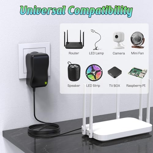 Universal Netzteil 3-12V, Isisyu 30W AC zu DC 3V 4.5V 5V 6V 7.5V 9V 12V Adapter Einstellbares Schaltnetzteil Ladegerät mit 5V 2.1A USB Port und 8 DC Steckern für LED Streifen, Router, 2A max
