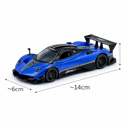 Image of Wizplex RMZ Hobby Pagani Zonda R Die-Cast Car 1:32 Scale Model Hypercar Pull Back Toy Vehicle for Boys and Collectors