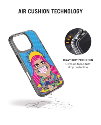 Image of DailyObjects Case for iPhone 16 Pro Max Compatible with Mag-Safe Wireless Charging, Stride 2.0 Mask-Up Millennial Slim Shockproof Back Cover with Inner Magnetic Ring