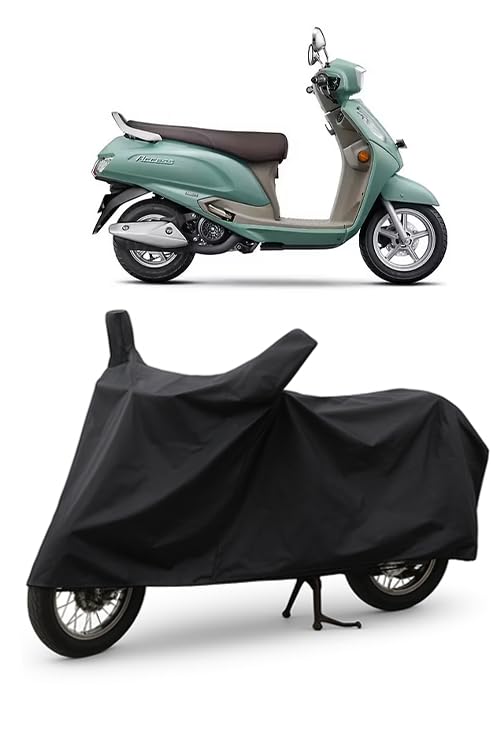 Image of Daxo Waterproof Scooty Cover for Suzuki Access 125 | All Weather Protection from Rain, Dust, UV Rays & Scratches with Mirror Pockets & Buckle Belt | Access 125 Scooty Cover