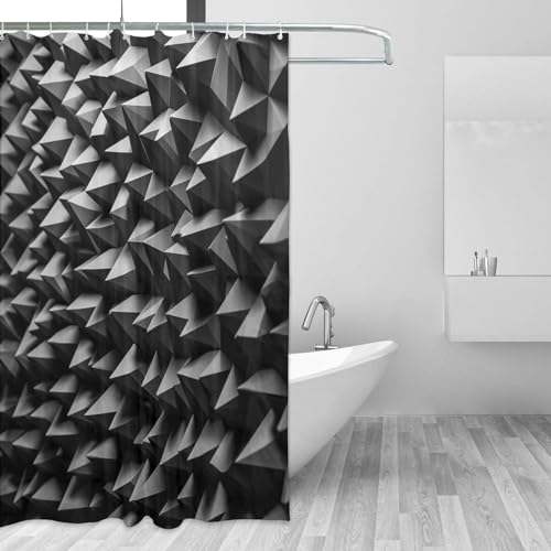 Rideau de douche absorbant le bruit en microfibre moderne lavable 183cm - 3