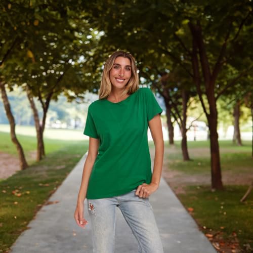 BILLIONHATS 12 Pack of Womens T-Shirts in Bulk, Cotton Crew Neck Scoop Short Sleeve Tees Assorted Colors Bulk2