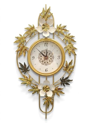 Image of Large Modern Wall Clock for Living Room,Decorative Silent Battery Operated Wall Clock with Metal Wall Art for Kitchen /Bedroom /Entryway /Office Decor (MO-11)