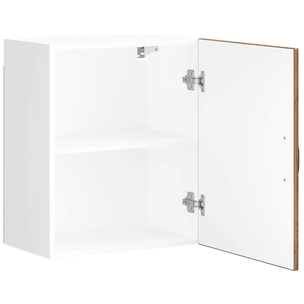 Küchenhängeschrank Lucca Altholz-Optik aus Holzwerkstoff mit Glastüren für optimale Aufbewahrung und Küchenzubehör