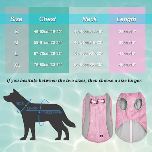 Hundemantel für kaltes Wetter und Hundeweste für den Sommer Multifunktionale Hundejacke mit reflektierenden Streifen, winddichter und Warmer Hundemantel im Winter, kühlende Weste für Hunde im Sommer