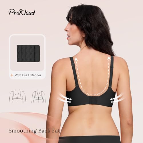 Image of ProKloud Wireless Triangle Bralettes for Women Plunge Unlined Bras No Underwire Comfortable Unpadded Everyday Tshirt Bra