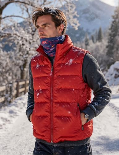 Image of Men'S Winter Lightweight Puffer Vest Sleeveless Jacket Casual Puffy Vests