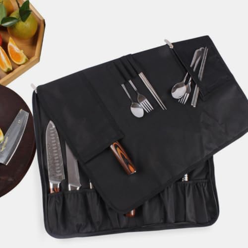 Étui à couteaux de chef noir résistant pour sécuriser vos déplacements