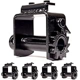 US Cargo Control Standard Portable Winch for Flatbed Trailer (5-Pack), 4 Inch Winch Holds Up 20 Feet of 4 Inch Webbing, Bolt-On Winch with 2 Set Screws for Bottom Mount, 5,500 LBS Working Load Limit