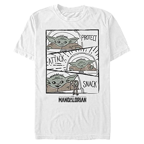 T-shirt Star Wars blanc 4XL avec panneaux illustrés de l'Enfant Grogu