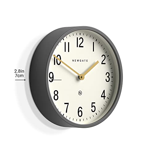 Newgate® Master Edwards Wall Clock - Metal Clock - Analog Wall Clock - Mid-Century Clock - Kitchen Wall Clocks - Round Wall Clock - Easy To Read - British Design (Blizzard Gray) #TOP5