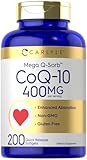 Carlyle CoQ10 400mg Softgels | 200 Count | High Absorption Coenzyme Q10 | with Black Pepper Extract | Non-GMO and Gluten Free Supplement