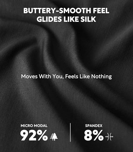 DAVID ARCHY Men's Ultra Soft Underwear Micro Modal Breathable Moisture Wicking Seamless Underwear for Men Multipack3