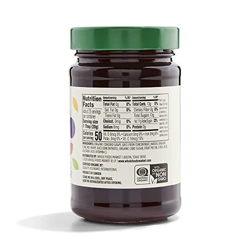 365 by Whole Foods Market, Organic Concord Grape Jelly, 17.5 Ounce - image 2