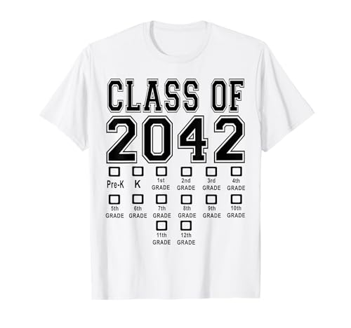 Class of 2042 grow with me shirt Platz für Häkchen T-Shirt