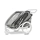 hauck Regenschutz für Bike N Walk Duo Fahrradanhänger 67 x 64 x 100 cm - mit Belüftungslöcher, Reflektierende Umrandung - Schnelle & Einfache Befestigung am Kinderanhänger - Faltbar - Transparent