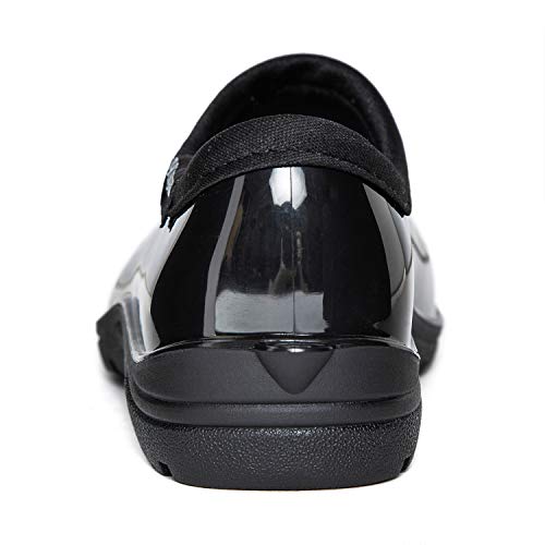 Image of DKSUKO Women's Waterproof Garden Shoes, Slip-On Outdoor Clogs Rain Shoes | Easy-rinse PVC upper, cushioned insole, and grippy tread for wet grass, muddy yards, dog walks, and coop chores