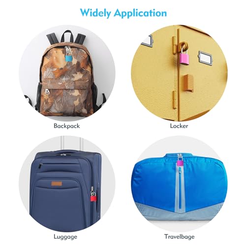 6 Pcs Luggage Locks with Keys, Suitcase Locks Mini Lock Metal Paddlock for Backpack, Applicable to School Locker Lock Gym3