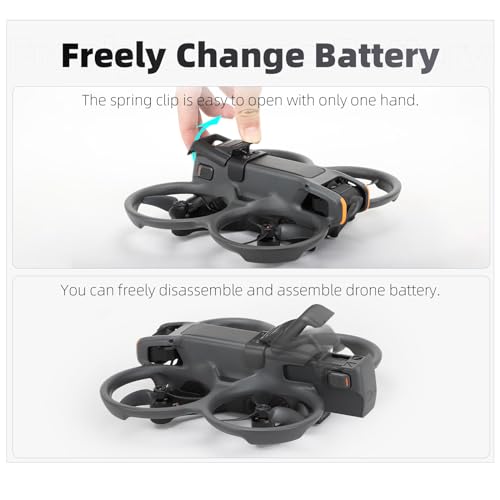 Image of Avata 2 Battery Anti-Release Buckle, Battery Holder Clip for DJI Avata 2 FPV Drone, Battery Anti-Falling Protection Guard Fixator Anti-Lost Fastener for DJI Avata 2 Accessories, black