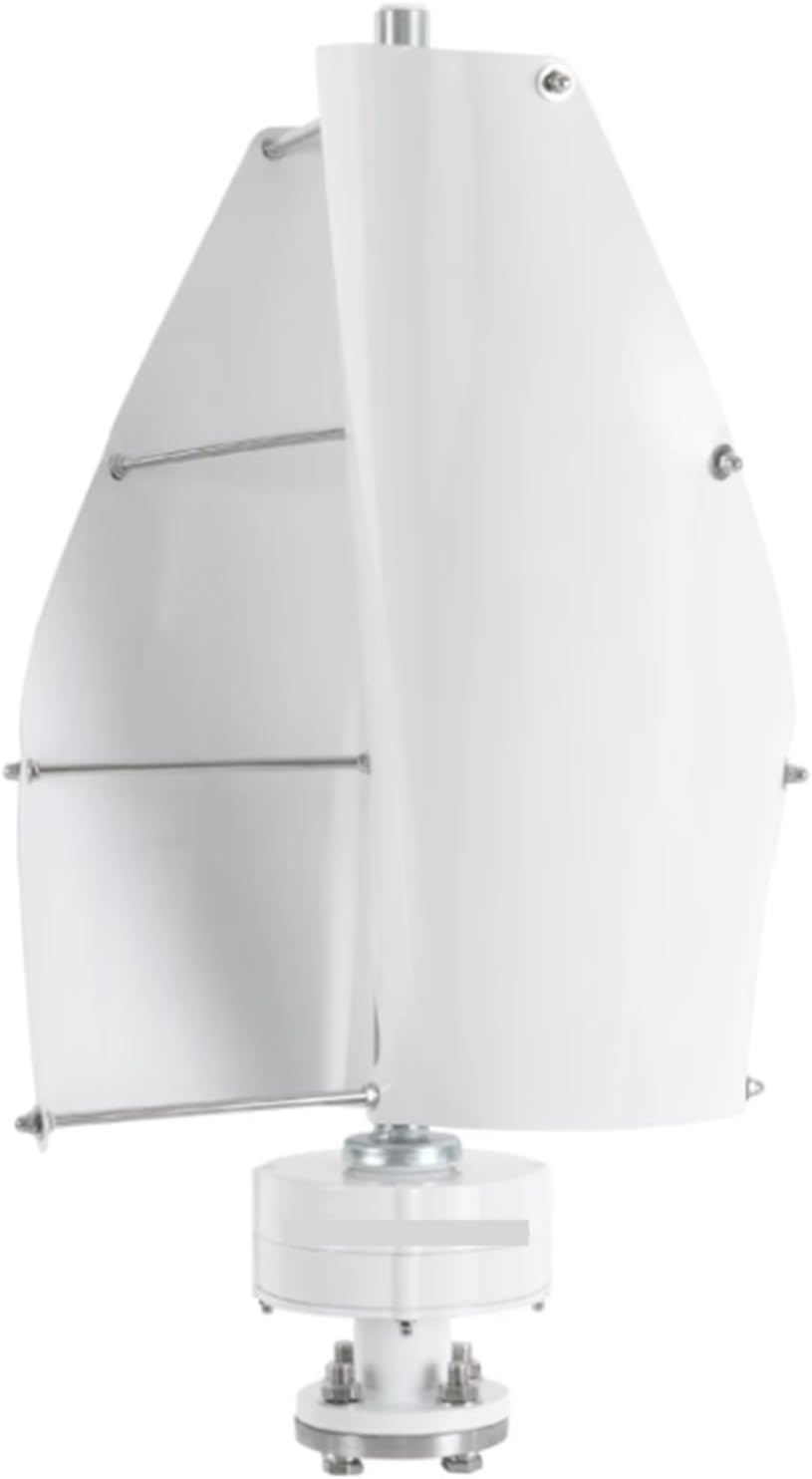 Spiralny generator wiatru pionowy 1500 W do użytku domowego, przenośny, 2 łopatki, 12 V/24 V/48 V z hybrydowym kontrolerem do oświetlenia publicznego wiatru i słońca