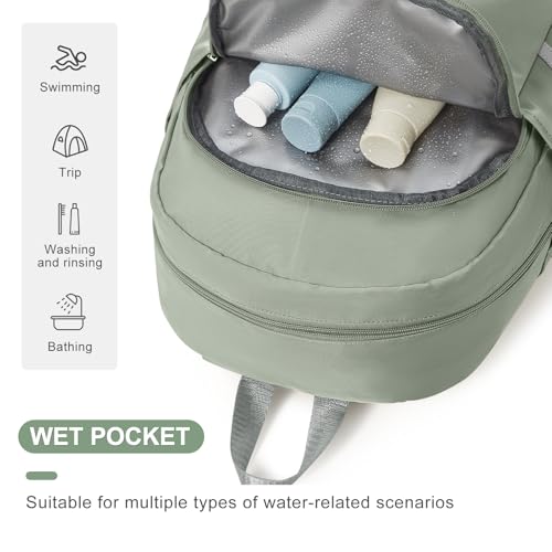 coofay Gym Backpack For Women Waterproof Backpack With Shoe Compartment Lightweight Travel Backpack Sports Backpacks Large Gym Bag