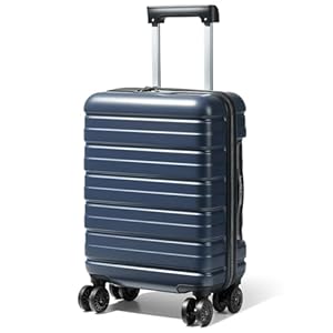 Lekesky Cabin Suitcase 55x35x22.5, TSA Lock Carry-On Luggage for EasyJet, British Airways, Jet2, Lightweight ABS Hard Shell, Blue