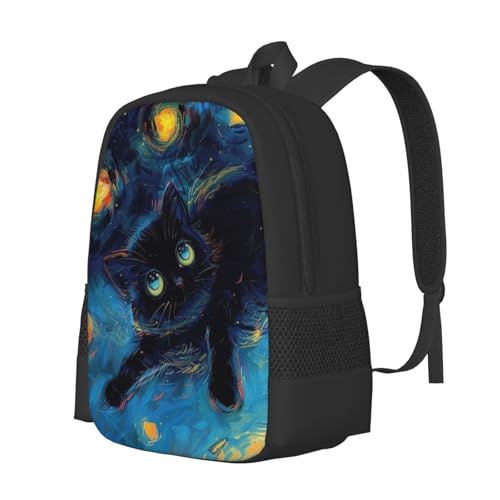 Commuter Unisexcat Stary Sky Backpack Spacious Compartments for Work Essentials Casual Outings & Trips 17 Inch2